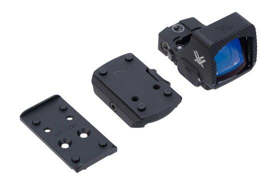 Green Dot optic with mounting plate, black.